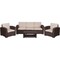 Flash Furniture 4 Piece Chocolate Brown Outdoor Faux Rattan Set DAD-SF-113R-CBN-GG - alternate 6